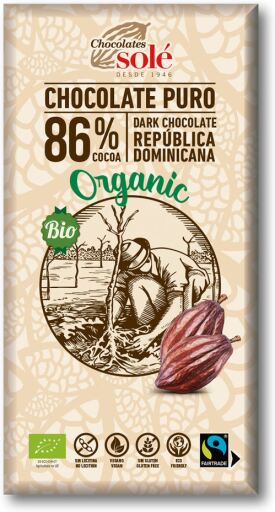Chocolates Sol&eacute; Chocolate Negro 86% 100 Gr Eco