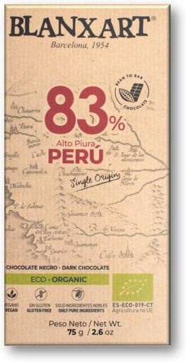 Blanxart Chocolate Negro 83% Peru 75 Gr Eco