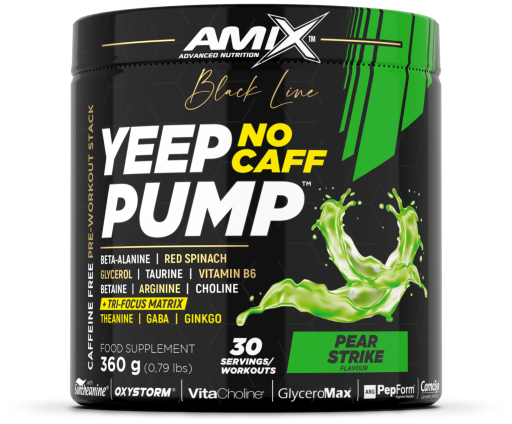 Amix Black Line Pre Entreno Sin Cafe&iacute;na Yeep Pump 360 Gr