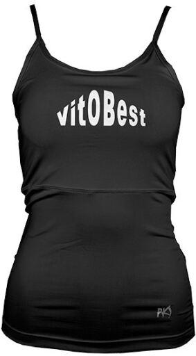 VitOBest Camiseta Tiras Con Forro Negro