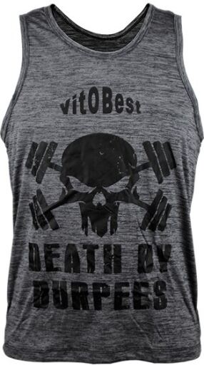 VitOBest Camiseta Tirantes Burpees Elastic-dry Gris