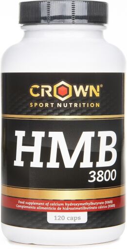 Crown Sport Nutrition HMB 3800/950 mg 120 caps, raci&oacute;n cient&iacute;fica de HMB por toma