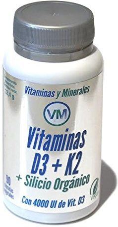 Vitamina D3 + K2 + Silicio Organico 90 Caps