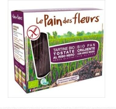 Le Pain des Fleurs Pan Crujiente Org&aacute;nico Con Arroz Negro Sin Gluten 150 Gr