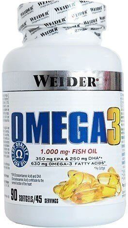 Weider Omega 3 90 caps - EPA y DHA + Enriquecido con Vitamina E