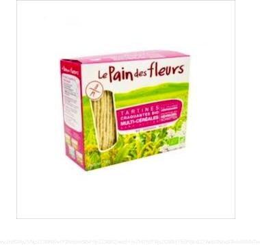 Le Pain des Fleurs Pan de Flores Pan Crujiente de Multigrano Sin Gluten Bio 150 gr