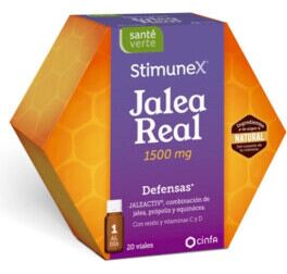 Cinfa Stimunex Sante Verte Jalea Real Defensas 1500 Mg 20 Viales 10 Ml Limon