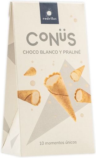 Conus Chocolate Blanco Y Praline 10 Uds X 70 Gr Bio
