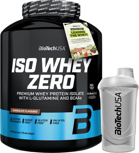 BioTech USA Iso Whey Zero 1816 gr + Shaker 600 ml Blanco