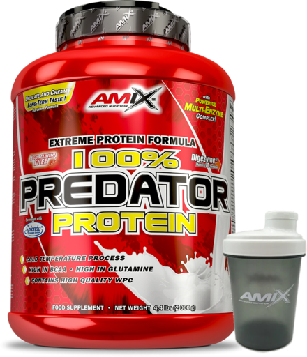 Amix Predator Protein 2 Kg Prote&iacute;nas L-Glutamina + Shaker 500 ML