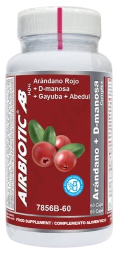 Airbiotic Ar&aacute;ndano + D-Manosa Complex 60 Caps